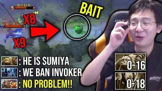 Sumiya shows you the next level bait Techies -- When Invoker God Pick Techies 100% Bully!!