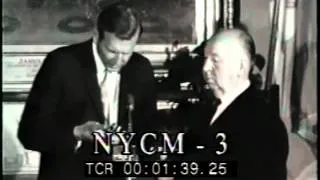 Mayor John Lindsay presents Alfred Hitchcock with Medallion of the City of New York, July 8, 1966