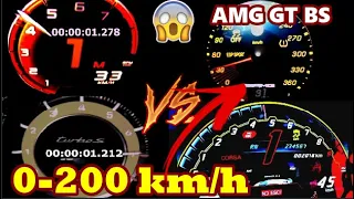 2021 Mercedes AMG GT Black Series vs Mclaren 720s vs Lambo Aventador SVJ vs 911 Turbo S  0-200 km/h