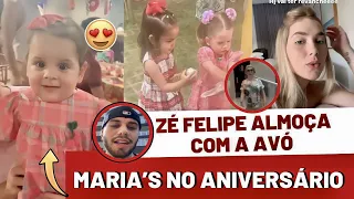 MARIA ALICE E MARIA FLOR NO ANIVERSÁRIO DOS AMIGOS 🥳ZÉ FELIPE ALMOÇA COM A AVÓ 😍