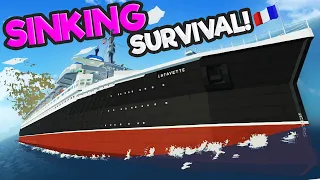 Massive Ship Capsizing Sinking Survival! (Stormworks)