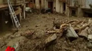 Raw Video: Rivers of Mud in Streets of Sicily