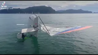 capsize recovery international 420 . sailing coaching course. Langkawi