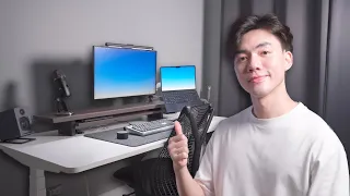 My Desk Setup Tour 2023 จัดโต๊ะคอมแบบคลีนๆ | bomyanapat