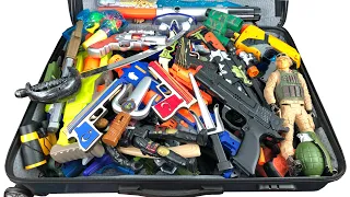 Huge Suitcase Full of Toy Guns !!! Military and Cop Guns !!! Swords and Nerf Armory ! Equipments...