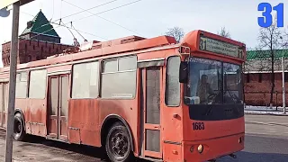 Троллейбус №31 Нижний Новгород 01 03 2020 Весь маршрут ЗиУ-682Г Nizhny Novgorod Trolleybus №31