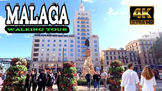 MALAGA Spain city walk | Costa Del Sol, Andalusia [4k] WALKING TOUR