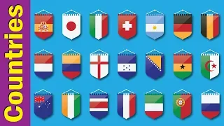 Learn Country Flags for Kids #3, Countries of the World, Flags of the World | Fun Kids English