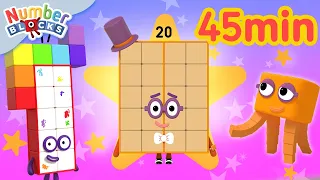 Counting Level 3 | Numberblocks 45 Minute Compilation | 123 - Numbers Cartoon For Kids