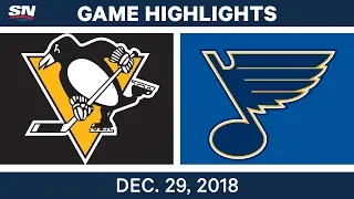 NHL Highlights | Penguins vs. Blues - Dec 29, 2018