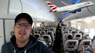 Flying the British Airways Airbus A380: London to Boston in Economy Class