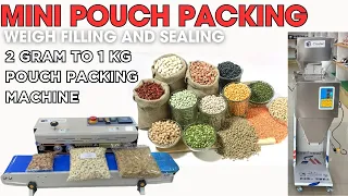 Mini Pouch Packing Machines | Automatic Weigh filler and band sealing  machine