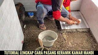 Cara pasang keramik kamar mandi dari awal hingga selesai