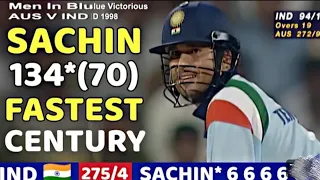 Parts 2 | Sachin and Ganguly | Sachin Tendulkar 134 vs Australia1998 Sharjah Final