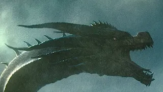 King Ghidorah arrives in Boston (no background music) - Godzilla: King of the Monsters