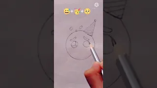 Emoji mix drawing .| emoji painting. Creative art . #art #satisfying #emoji #shorts #viralvideo.||||