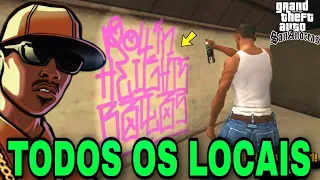 TODAS AS 100 PICHAÇÕES do GTA SAN ANDREAS - TUTORIAL COMPLETO