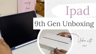 IPAD 9th generation unboxing and set up (apple pencil alternative + accessories)💜