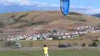 on land kiteboarding