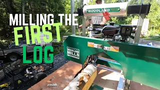 Milling the FIRST Lumber on the Sawmill | Couple Building Off Grid Homestead