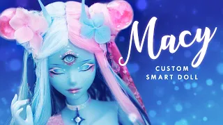 Alien Oracle Macy • Interstellar Blue Smart Doll • OOAK Custom Doll