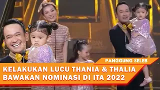 AKSI LUCU THANIA & THALIA BAWAKAN NOMINASI BIKIN GEMES PENONTON - PANGGUNG SELEB