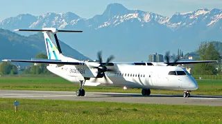 Avanti Air's Dash 8 Q400: Take-Off from Bern Airport
