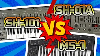 Behringer MS-1 vs. Roland SH-101 vs. SH-01a Sound Demo (No Talking)