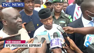 (SEE VIDEO) Osinbajo Consults With Rivers APC Delegates Ahead Of Presidential Primaries