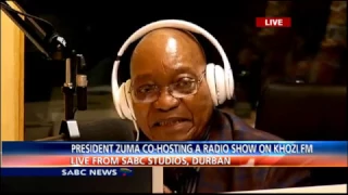 President Zuma co-hosts Sigiya Ngengoma on Ukhozi FM