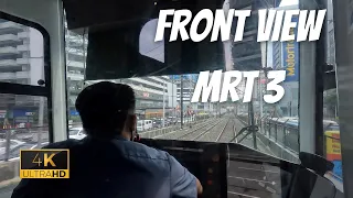MRT 3 Front Coach | Ortigas Station to Ayala Station | Metro Manila, Philippines 4K