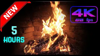 Камин 4К 60fps | #fireplace  2022 | Домашний Камин | Треск горящих дров | 5 часов | Original video