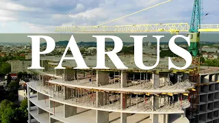 Аерозйомка будівництва об'єкту Parus city у Львові.