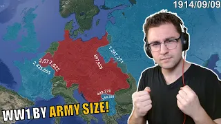 WW1 Every Day With Army Sizes Reaction - Basically the Entire History of WW1 in ONE Video