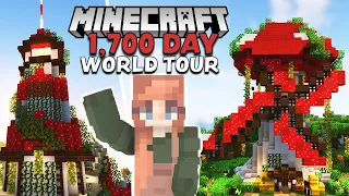 🍄I Built in Minecraft Survival for over 1,700+ Days | Red's 1.19 World Tour