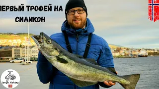 Первый ТРОФЕЙ на СИЛИКОН! Рыбалка в Норвегии с берега. Норвегия. Рыбалка 2020. Люр на силикон.