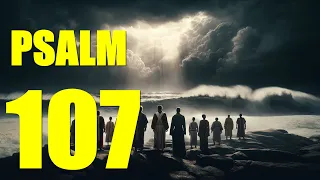 Psalm 107 Reading: Thanksgiving to the Lord for His Great Works of Deliverance (With words - KJV)