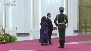 坦桑尼亚总统访华欢迎仪式