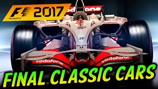 F1 2017 Game: LAST CLASSIC CARS REVEALED! McLaren Icons