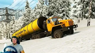 СТАРЫЙ УРАЛ СМОЖЕТ ЛИ ВЫЕХАТЬ В КРУТУЮ ГОРКУ - СУРОВАЯ РОССИЯ EURO TRUCK SIMULATOR