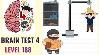 🧠 Brain Test 4 Level 188 | Uncle Bubba is sad that he can't eat the coconut | Walkthrough