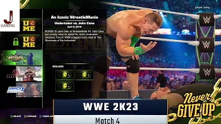 WWE 2K23 Showcase match 4 complete all objectives Wrestlemania Undertaker VS John Cena