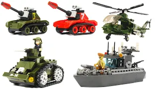 How to Build  Lego Military Tanks, Helicopter and War Ships!