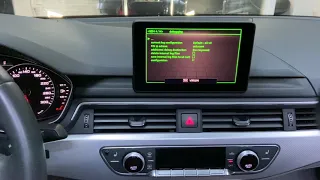 AUDI A4 b9 green menu (hidden)