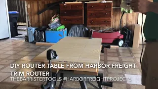TheBarristerTools: DIY ROUTER TABLE FOR HARBOR FREIGHT DRILL MASTER TRIM ROUTER
