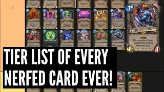 A tier list of EVERY nerfed card in Hearthstone history! | Scholomance Academy | Hearthstone