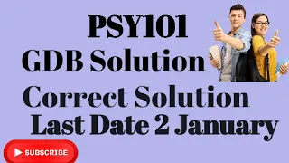 PSY101 GDB SOLUTION | psy101 gdb solution | psy101 gdb | psy101 gdb 2024 | psy101 gdb correct