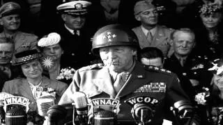 General George S Patton talks about excellent job done by The Third Army during W...HD Stock Footage