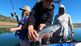 Guided Kokanee Fishing with Kids on Lake New Melones