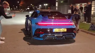 Supercars Accelerating at Night! Techart GT Street R, SF90, Carrera GT, iPE GT3RS, Akra STO, Chiron